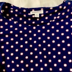 Charter club dark blue polka dot dress xxl